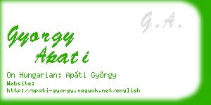 gyorgy apati business card